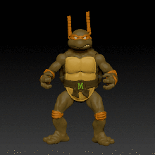 miguel ángel tmnt 6 de la figura acción impresión en 3d art vintage los juguetes desierto pulpo juguete mutante las tortugas ninja teenage mutant turtles 3d print model - Mito3D