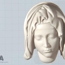 michelangelos piet detalle de maría varios la escultura 3d print model - Mito3D