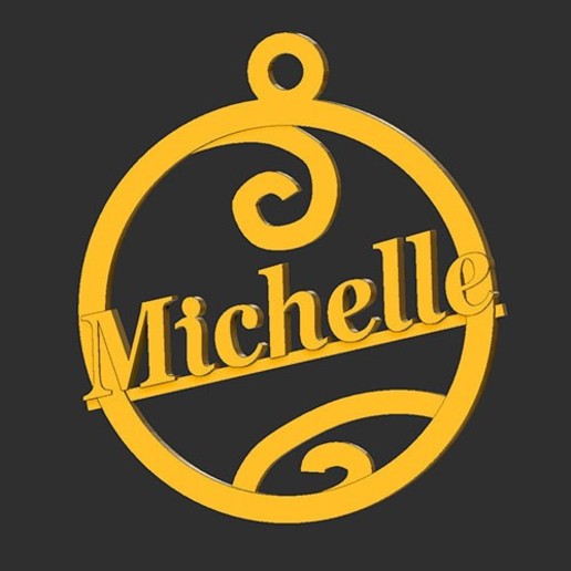 Michelle ornement Noël arbre étoile Balle 3D print model - Mito3D