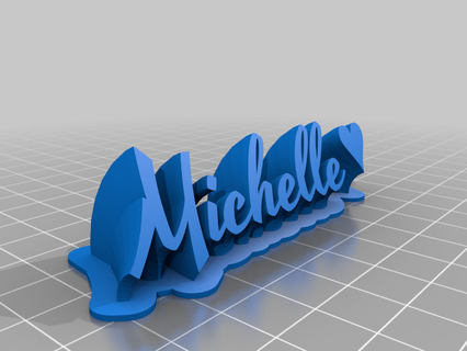 michelle personalizzato ufficio 3d print model - Mito3D