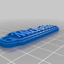 michelle keychain jewelry customized keychains 3d print model - Mito3D