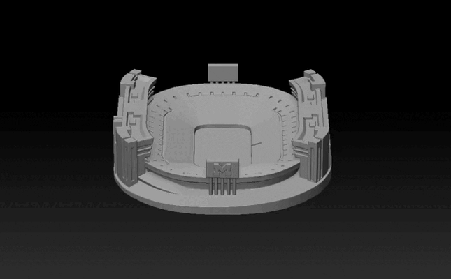 michigan stadium football rugby american 3d print model - Mito3D