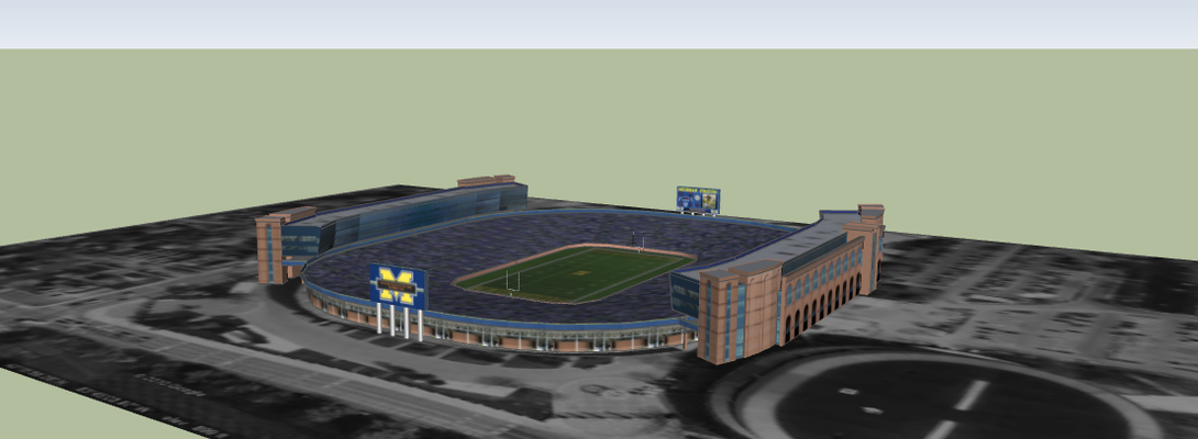 michigan stadyum üniversite of 2023 futbol nfl nba mlb nhl 3d print model - Mito3D