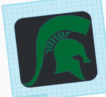 Michigan Zustand Logo 3d print model - Mito3D