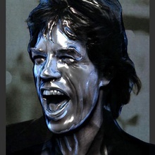 mick jagger bust art vip celebrity star english british uk open big mouth smile eyes head face male man vintage classic hard rock metal singer pop music stones rolling rolling stones 3d print model - Mito3D