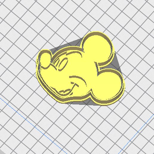 Mickey 39 Cutter Gesicht Stempel Plätzchen mickey Scharf 3D print model - Mito3D