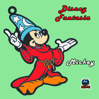 mickey's keychain fantasy version mickey mouse magician's hat 3d printing high quality durability suit details shoes iconic disney skin orange red celeste white black 3d print model - Mito3D