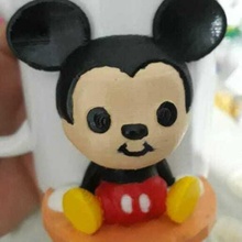 Mickey Disney Fincan Sanat düşük poli 3d print model - Mito3D