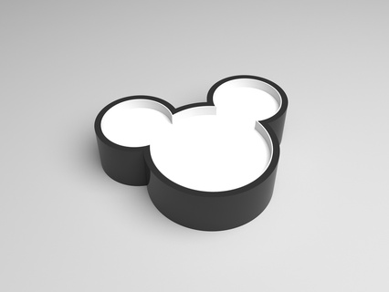 Mickey LED lampe art affiche signe Nom personnalisé 3d print model - Mito3D