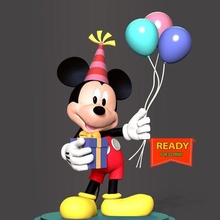 Mickey Parti 3d print model - Mito3D