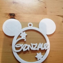 mickey Adrian Natal bola enfeite árvore personalizado 3d print model - Mito3D