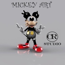 mickey art 3d print model - Mito3D