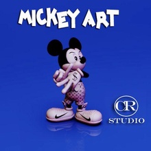 Mickey Arte decoración oficina original moderno coleccionable tv personaje 3d print model - Mito3D