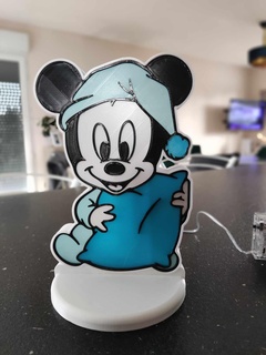 Mickey bebek Lamba gece lambası stl 3d print model - Mito3D