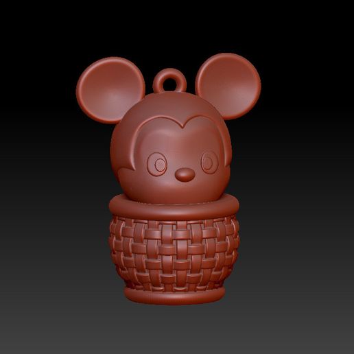 Mickey panier pendentif bijoux 3D print model - Mito3D