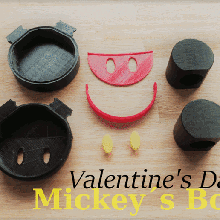 mickey box valentine 's day fashion valentine'day minnie love organizer 3d print model - Mito3D