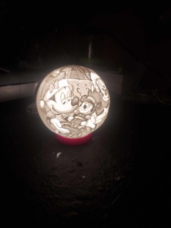 Mickey Navidad chuchería hogar casa pelota Navidad Mickey insertar LED 3d print model - Mito3D