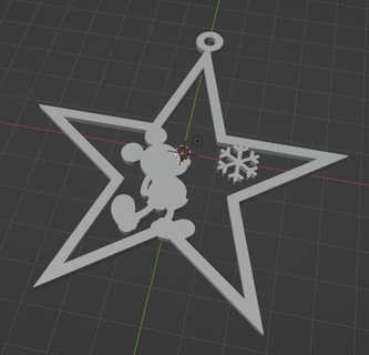 mickey Weihnachten Star Baum Ornament Schneeflocke verschiedene Disney 3d print model - Mito3D