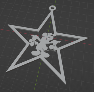 mickey Weihnachten Star Baum Ornament verschiedene Disney Schneeflocke 3d print model - Mito3D