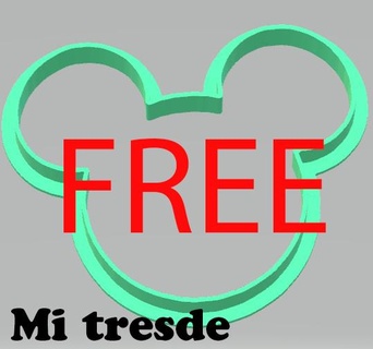 Mickey kesici mickeymouse fare kesme Disney kurabiye porselen fondan 3d print model - Mito3D