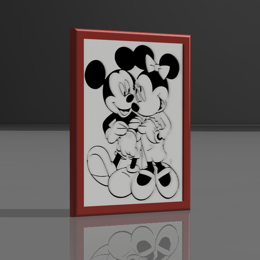 mickey decorative frame 3D print model - Mito3D