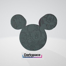 Mickey Disney Lithophanie Sanat lito litofani baş Fotoğraf görüntü 3d print model - Mito3D