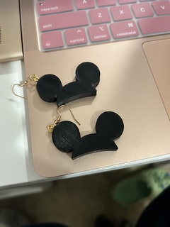 mickey earring charm earrings mouse disney diy cute jewelry disneyland 3d printing printed 3d print model - Mito3D