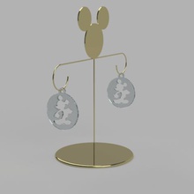mickey earring jewelry loop hear deco party disney 3d print model - Mito3D