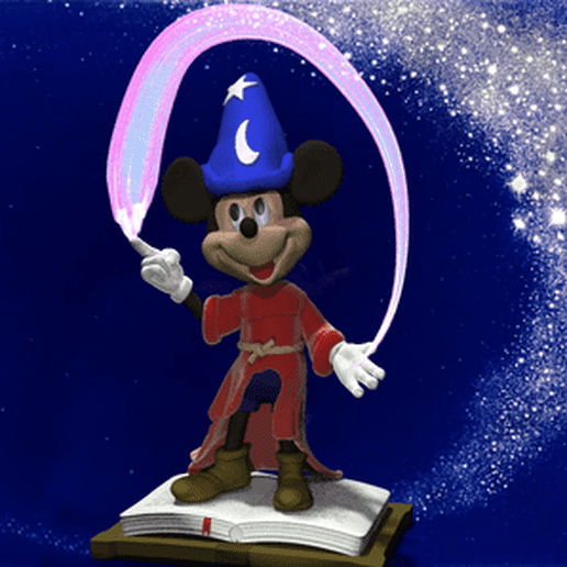 Mickey fantasía ratón disney rato dibujos animados juguete Arte 3D print model - Mito3D