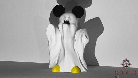 mickey ghost mouse toy halloween disney game art horror monster mini fanart cute witch 3d print model - Mito3D