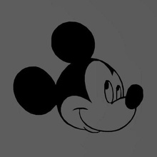 Mickey baş te Disney 2d 3d print model - Mito3D
