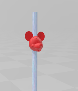 mickey head deco straw ring festive event birthday baptism holidays evening mouse table cakes 3d print model - Mito3D