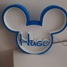 mickey Hugo LED Lampe 3d print model - Mito3D