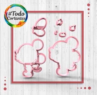 mickey kawaii collage cutter Home minnie daisy pluto donald woofy disney brand marker cookie cutters markers playhouse mouse 3d print model - Mito3D