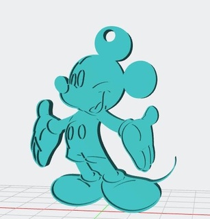 Mickey clé chaîne bague 3d print model - Mito3D