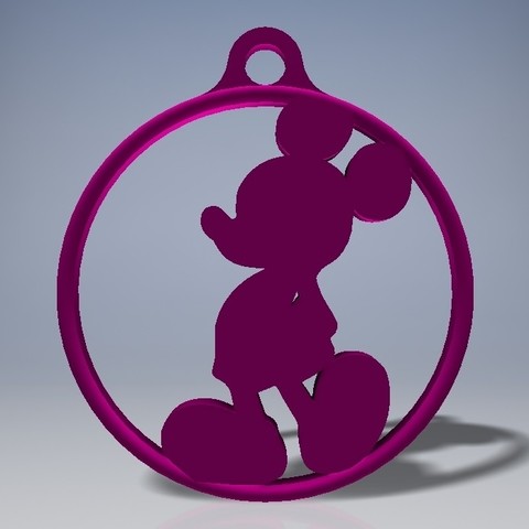 mickey anillo de claves.varios.ratón 3D print model - Mito3D