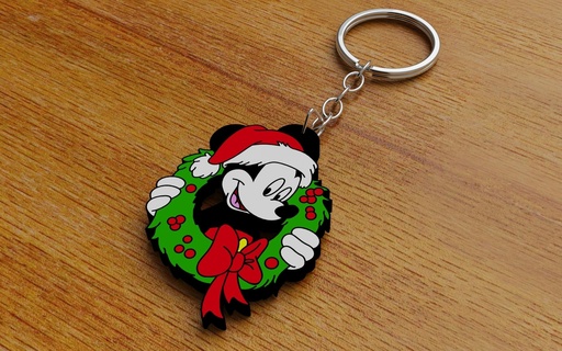 mickey keychain christmas wreath Jewelry key rings keychains disney #christmasxcults 3d print model - Mito3D