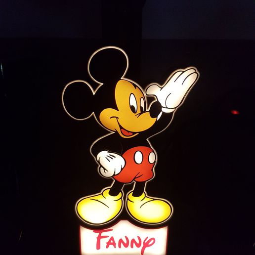 mickey luminária 3D print model - Mito3D