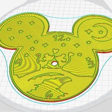 Mickey l'amour l'horloge lampe 3d print model - Mito3D