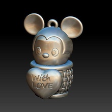 Mickey Aşk kolye 2 takı 3d print model - Mito3D