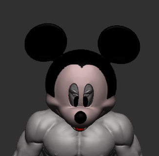 Mickey mascotte tête art stl 3dartist printed3d 3dprint 3dmodel 3dmodeling conception cosplay 3d zbrushsculpt zbrushart zbrushmodel exclusif costume ordre 3d print model - Mito3D