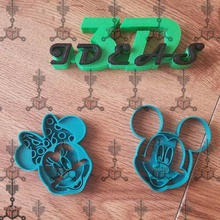 mickey mimi kurabiye kalıbı ev disney kesiciler 3d print model - Mito3D