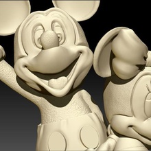 mickey Mini Maus zusammenlieben Liebe 3dprint Disney 3d print model - Mito3D