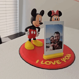 mickey Minnie niedlich Foto Rahmen Disney Liebe glücklich instax Fujifilm Porträt Spaß Romantik Dekor Geschenk Souvenir Sammlerstück 3d print model - Mito3D