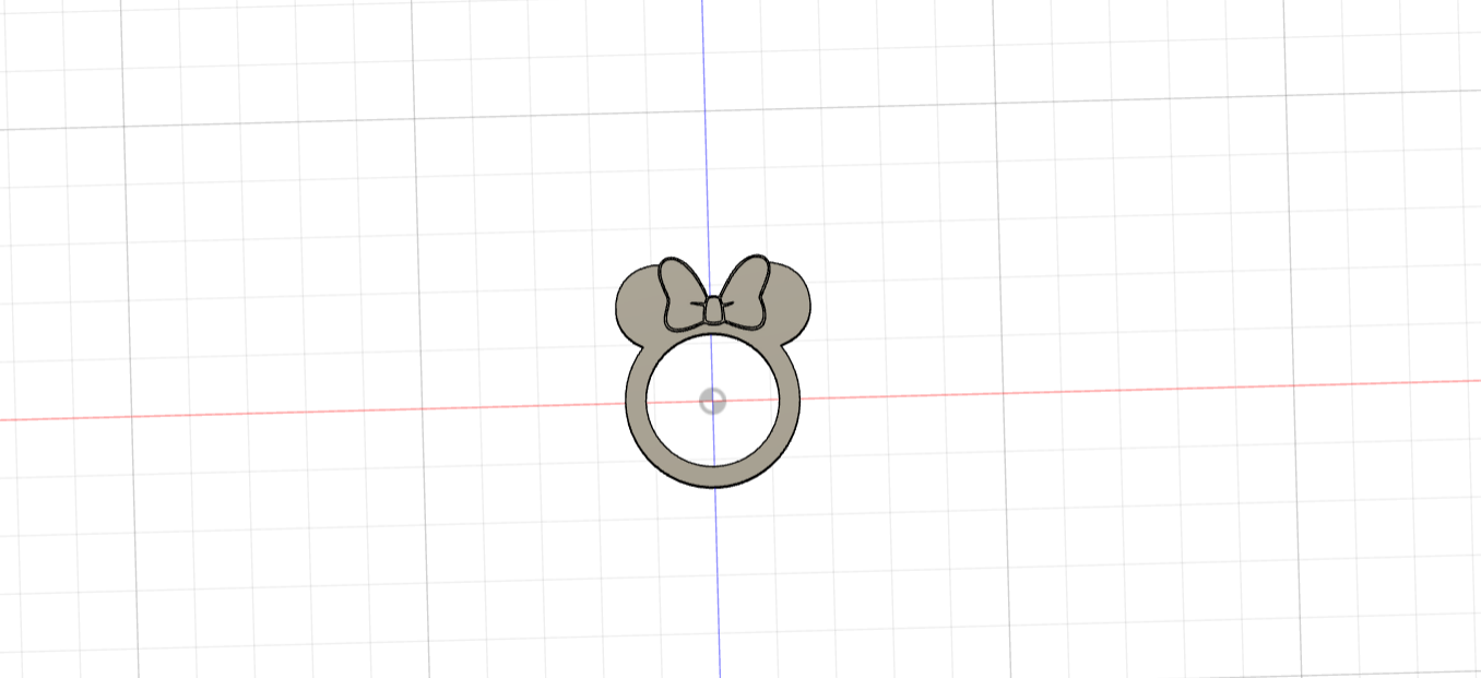 Mickey Minnie düz yüzükler 3D print model - Mito3D