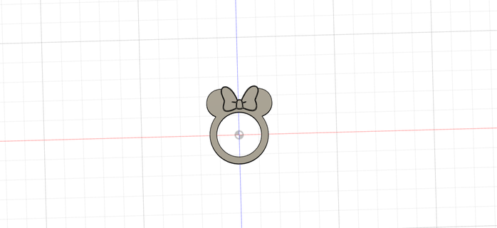 Mickey Minnie düz yüzükler 3d print model - Mito3D