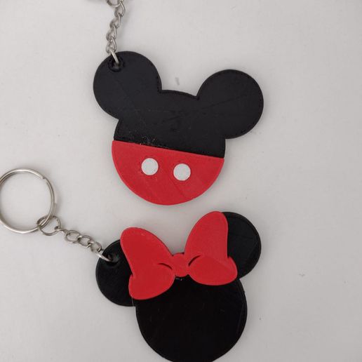 Mickey Minnie anahtarlık Disney Llavero 3D print model - Mito3D