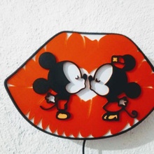 Mickey minnie Beso lámpara disney ratón deco enamorado 3d print model - Mito3D