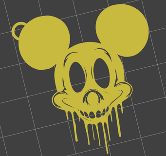 mickey monster keychain 3d print model - Mito3D