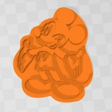 mickey mouse- cookie cutter sharp for mouse cake mix cutting with images 3d print model - Mito3D